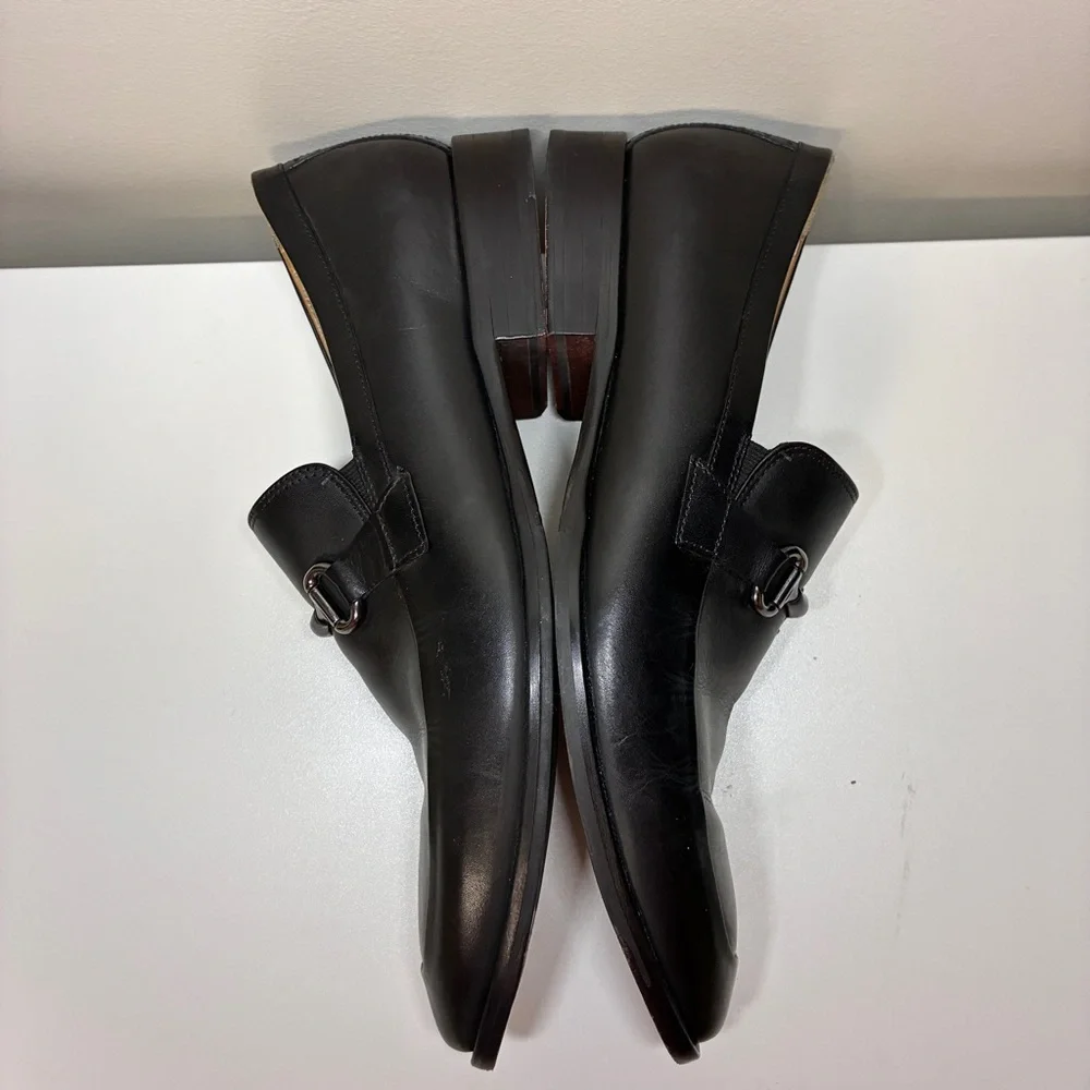 Johnston & Murphy Black Leather Bit Loafers